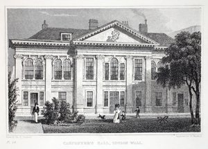 Carpenter&39;s Hall, do pub "London and its Environs in the 19th Century". Jones und Co., 1827-1829 de Thomas Hosmer Shepherd