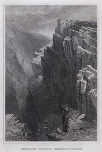 Chedder Cliffs, Somersetshire (gravura) de Thomas Hosmer Shepherd
