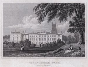 Cirencester Park, Gloucestershire (gravura) de Thomas Hosmer Shepherd