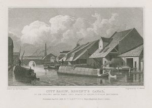 Bacia da cidade no Canal do Regente. de Thomas Hosmer Shepherd