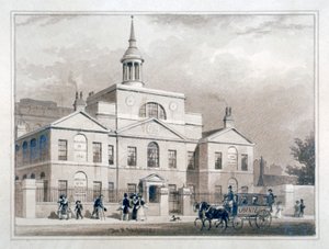 City of London Lying-In Hospital, City Road, Finsbury, Londres, c1827. de Thomas Hosmer Shepherd