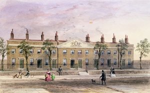 Almheres de Clothworkers em Frog Lane de Thomas Hosmer Shepherd