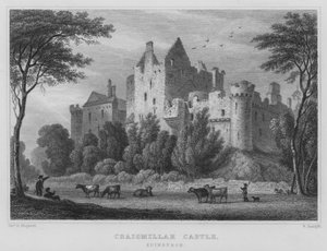Castelo de Craigmillar, Edimburgo (gravura) de Thomas Hosmer Shepherd
