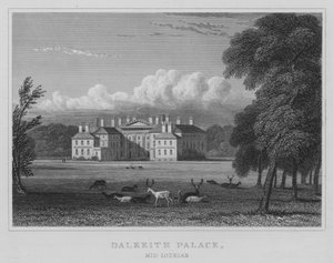 Dalkeith Palace, Mid Lothian (gravura) de Thomas Hosmer Shepherd