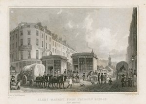 Mercado da Frota da Ponte Holborn (agora removido) de Thomas Hosmer Shepherd