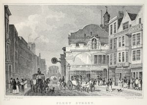 Fleet Street, do pub "London and its Environs in the 19th Century". Jones und Co., 1827-1829 de Thomas Hosmer Shepherd