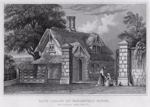 Porta-Lodge da Broomwell House, Brislington, perto de Bristol (gravura) de Thomas Hosmer Shepherd