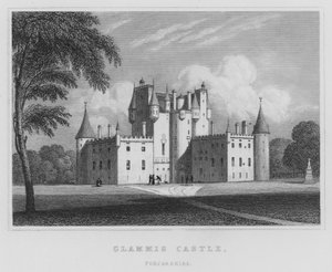 Castelo Glammis, Forfarshire (gravura) de Thomas Hosmer Shepherd