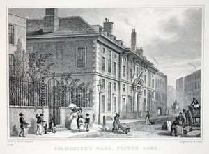 Goldsmith&39;s Hall, Foster Lane, do pub "London and its Environs in the 19th Century". Jones und Co., 1827-1829 de Thomas Hosmer Shepherd
