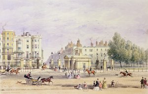 Portão Grosvenor e a Nova Loja, 1851 de Thomas Hosmer Shepherd