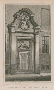 Inhold&39;s Hall, na College Street, em Londres de Thomas Hosmer Shepherd