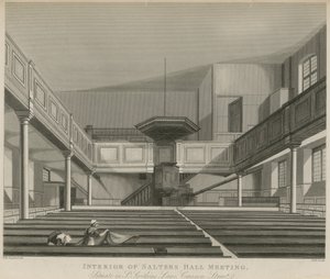 Interior, de, salters, corredor, reunião, situado, em, st, Swithins, pista, canhão, rua, londres