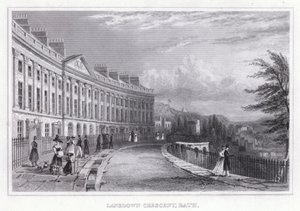 Lansdown Crescent, Bath (gravura) de Thomas Hosmer Shepherd