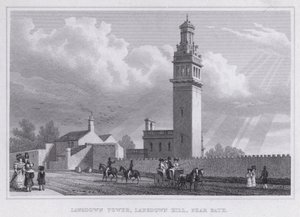 Lansdown Tower, Lansdown Hill, perto de Bath (gravura) de Thomas Hosmer Shepherd