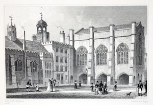 Lincoln&39;s Inn Hall, Capela e Chancery Court, do pub &39;London and its Environs in the 19th century&39;. Jones und Co., 1827-1829 de Thomas Hosmer Shepherd