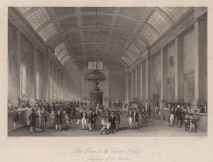 Quarto comprido na alfândega, Londres, para o pagamento do imposto alfandegário de Thomas Hosmer Shepherd