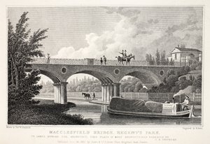 Macclesfield Bridge, Regent&39;s Park, do pub "London and its Environs in the 19th Century". Jones und Co., 1827-1829 de Thomas Hosmer Shepherd