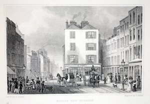Middle Row, Holborn, do pub "London and its Environs in the 19th Century". Jones und Co., 1827-1829 de Thomas Hosmer Shepherd