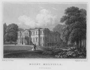 Mount Melville, Fifeshire (gravura) de Thomas Hosmer Shepherd