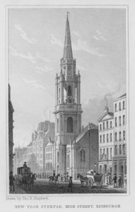 New Tron Steeple, High Street, Edinburgh (gravura) de Thomas Hosmer Shepherd