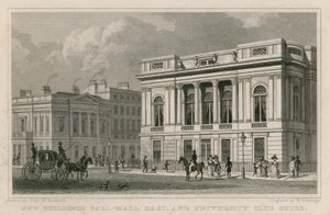 Novos edifícios Pall Mall East e University Club House de Thomas Hosmer Shepherd