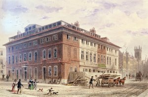 Casa antiga em New Street Square, South East Front de Thomas Hosmer Shepherd
