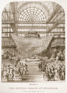 Abertura do Palácio de Cristal em Sydenham pela Rainha Vitória em 10 de junho de 1854. de Thomas Hosmer Shepherd