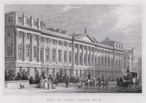 Parte de Queen Square, Bath (gravura) de Thomas Hosmer Shepherd