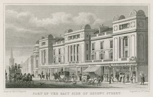 Parte do lado leste da Regent Street, Londres de Thomas Hosmer Shepherd