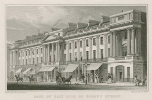 Parte do lado leste da Regent Street, Londres de Thomas Hosmer Shepherd