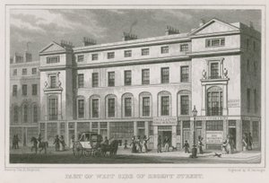 Parte do lado oeste da Regent Street, Londres de Thomas Hosmer Shepherd