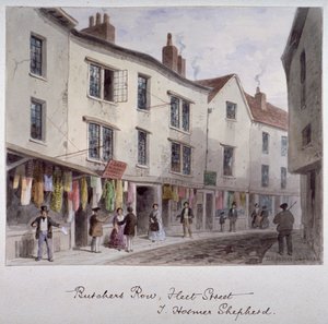 Provavelmente uma vista de Holywell Street, Westminster, Londres, c1850 de Thomas Hosmer Shepherd