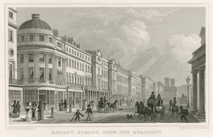 Regent Street, Londres, do Quadrante de Thomas Hosmer Shepherd