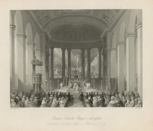 Igreja Católica Romana em Moorfields de Thomas Hosmer Shepherd