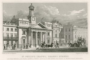 Capela de São Filipe, Regent Street, Londres de Thomas Hosmer Shepherd