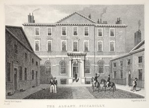A Albany, Piccadilly, do pub "London and its Environs in the 19th Century". Jones und Co., 1827-1829 de Thomas Hosmer Shepherd