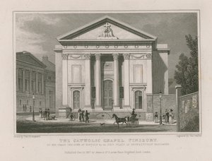 A capela católica em Finsbury de Thomas Hosmer Shepherd