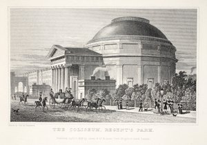 O Coliseum, Regent&39;s Park, do pub "London and its Environs in the 19th Century". Jones und Co., 1827-1829 de Thomas Hosmer Shepherd