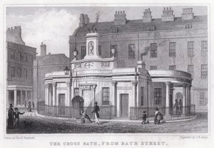 The Cross Bath, da Rua Bath (gravura) de Thomas Hosmer Shepherd