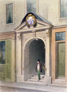 A entrada para o açougue &39;Hall, 1855,