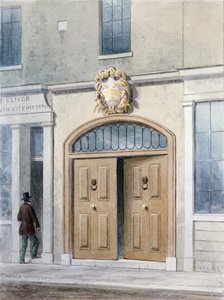A entrada para o salão de cocheiros, 1854 de Thomas Hosmer Shepherd