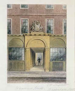 A Entrada para o Salão dos Tecelões, 1854 de Thomas Hosmer Shepherd
