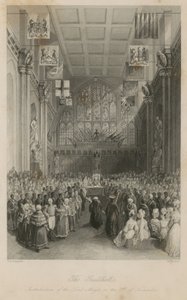 The Guildhall: Instalação do Lord Mayor no dia 8 de novembro de Thomas Hosmer Shepherd