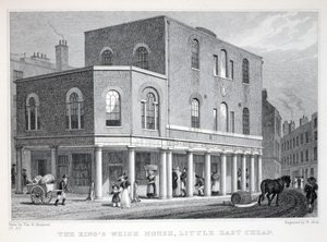 O King&39;s Weigh-House, do pub "Londres e seus arredores no século XIX". Jones und Co., 1827-1829 de Thomas Hosmer Shepherd