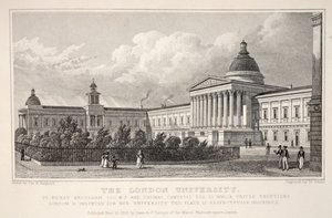 A Universidade de Londres, do pub "London and its Environs in the 19th Century". Jones und Co., 1827-1829 de Thomas Hosmer Shepherd