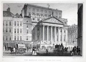 The Mansion House, do pub "London and its Environs in the 19th Century". Jones und Co., 1827-1829 de Thomas Hosmer Shepherd