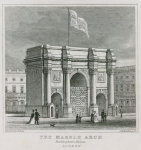 O arco de mármore, palácio de buckingham de Thomas Hosmer Shepherd