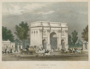 O arco de mármore, Hyde Park Corner, Londres de Thomas Hosmer Shepherd