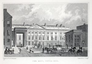 O Mont, Tower Hill, do pub "London and its Environs in the 19th Century". Jones und Co., 1827-1829 de Thomas Hosmer Shepherd