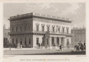 O Novo Ateneu, Waterloo Place, Londres de Thomas Hosmer Shepherd